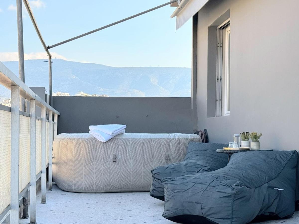 Lovely Apt W/Heated Jacuzzi &Full Acropolis View Αθήνα Εξωτερικό φωτογραφία