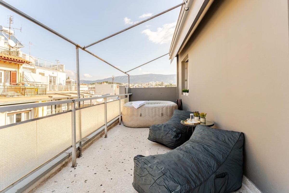 Lovely Apt W/Heated Jacuzzi &Full Acropolis View Αθήνα Εξωτερικό φωτογραφία